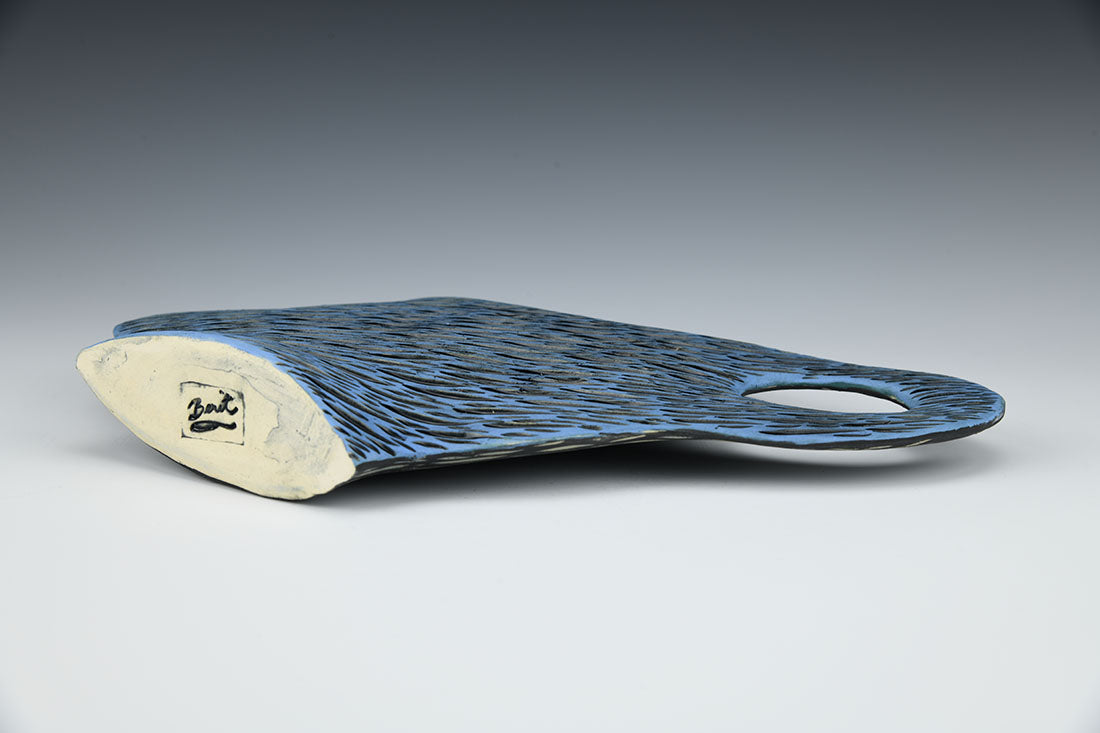 LARGE CAFÉ FLATTE: BLUE AND BLACK