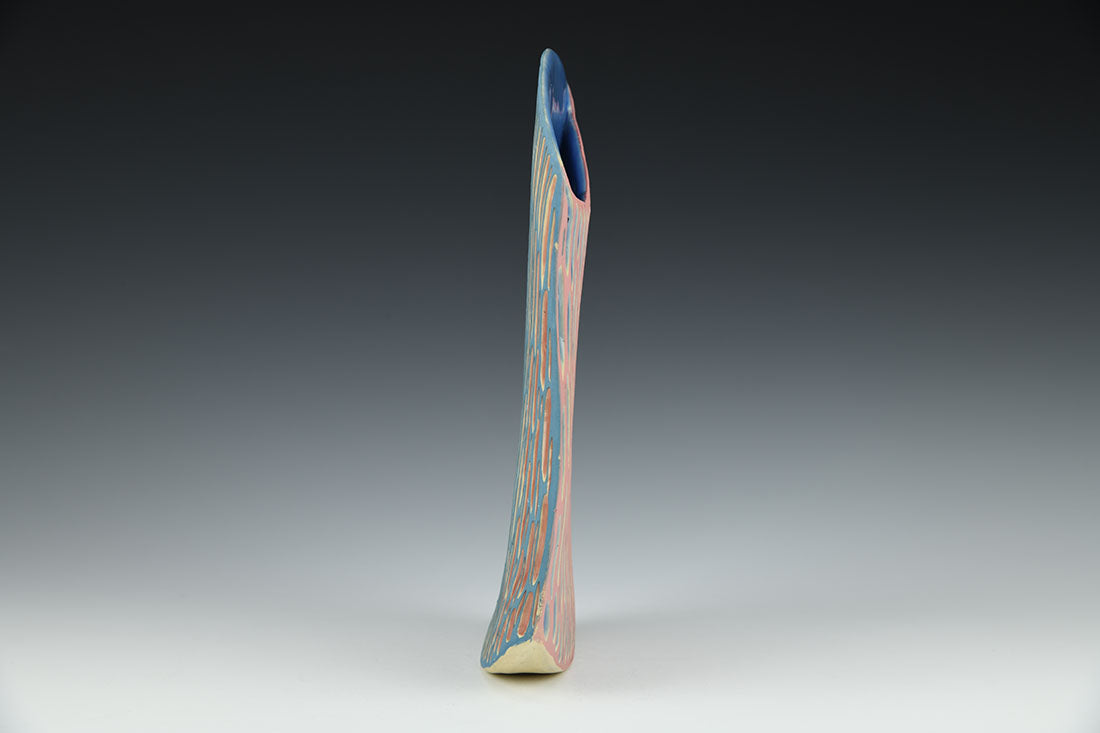 LARGE SILHOUETTE VASE: PINK AND BLUE