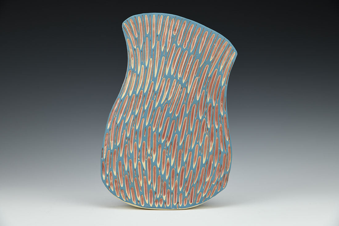 LARGE SILHOUETTE VASE: PINK AND BLUE