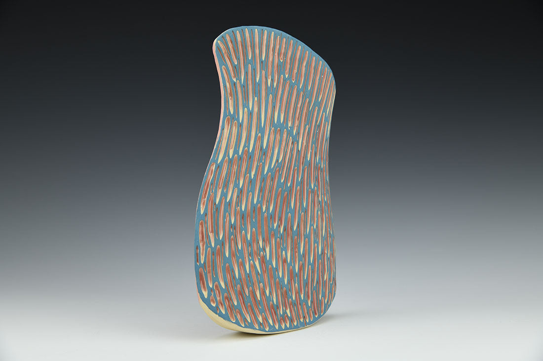 LARGE SILHOUETTE VASE: PINK AND BLUE