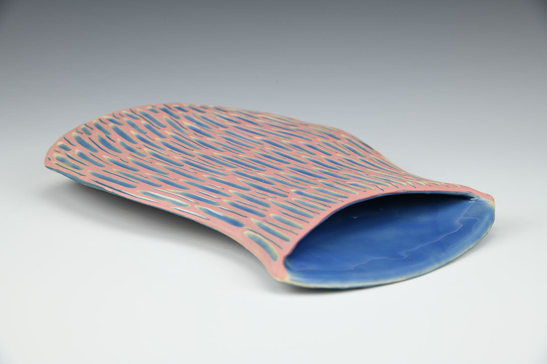 LARGE SILHOUETTE VASE: PINK AND BLUE