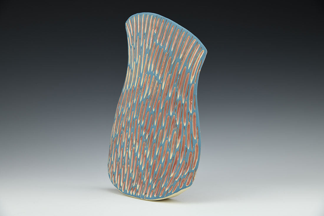 LARGE SILHOUETTE VASE: PINK AND BLUE