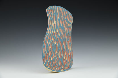 LARGE SILHOUETTE VASE: PINK AND BLUE